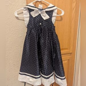 Good Lad Blue Sundress with Sailor Collar and White Accents